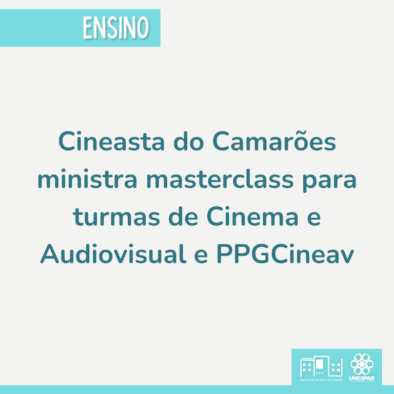 Cineasta do Camarões ministra masterclass para turmas de Cinema e Audiovisual e PPGCineav