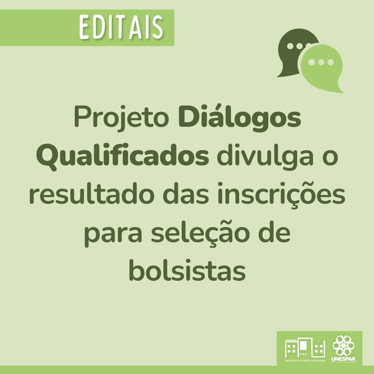 Projeto Diálogos Qualificados divulga o resultado das inscrições para seleção de bolsistas