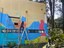 Artista Carol Lemes realizou a pintura da fachada dos Estúdios do Curso de Cinema e Audiovisual na Sede Boqueirão