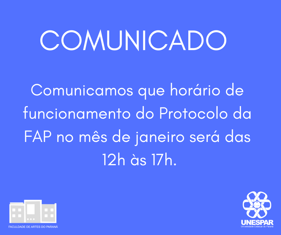 Comunicado Sobre Horário De Funcionamento Do Protocolo No Mês De Janeiro — Universidade Estadual 9353