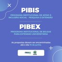 Pibis e Pibex abrem editais para submissão de propostas de extensão